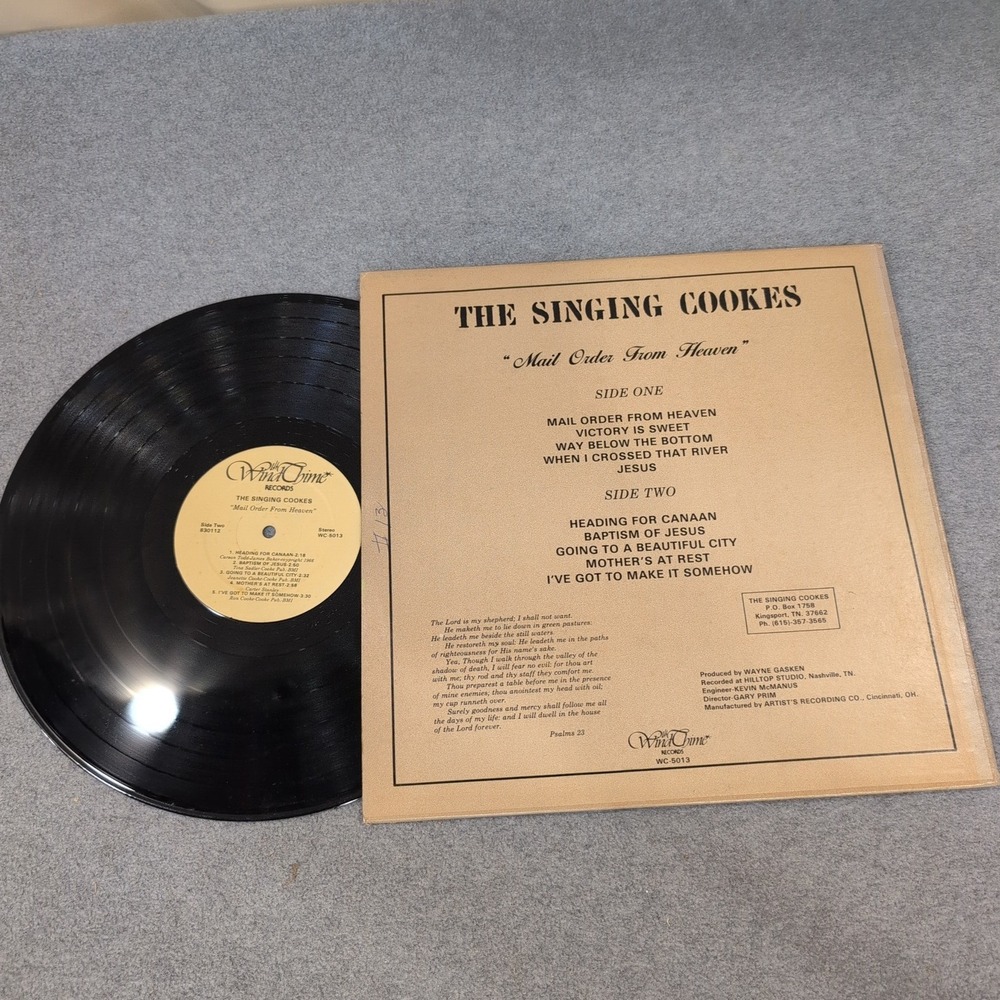 The Singing Cookes Mail Order From Heaven Vinyl LP Wind Chime Records WC-5013 - Picture 2 of 2